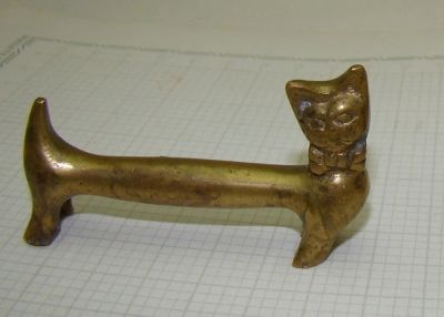 Лот: 13407101. Фото: 1. Фигурка бронзовая Кот (X740). Другое (антиквариат)
