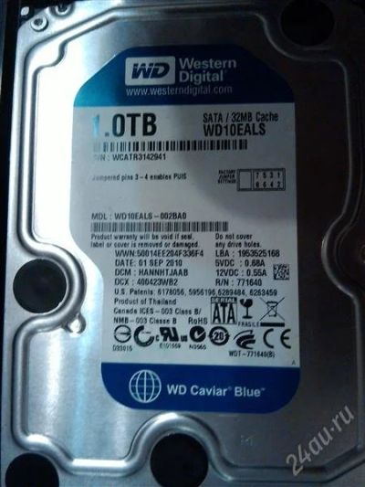 Лот: 2652823. Фото: 1. 1000 х2 Винты не определяются... Жёсткие диски (HDD)