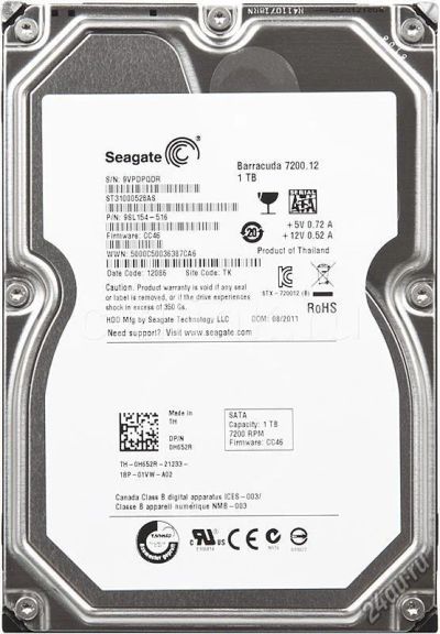 Лот: 5086752. Фото: 1. Жесткий диск HDD 1Tb (1024Gb... Жёсткие диски (HDD)