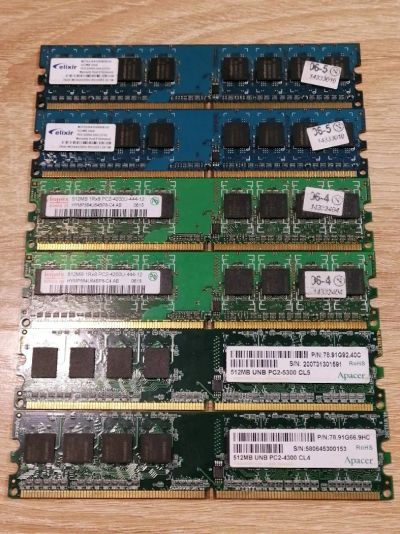 Лот: 17005932. Фото: 1. Оперативная память DDR2 512MB. Платы расширения, контроллеры, доп. порты