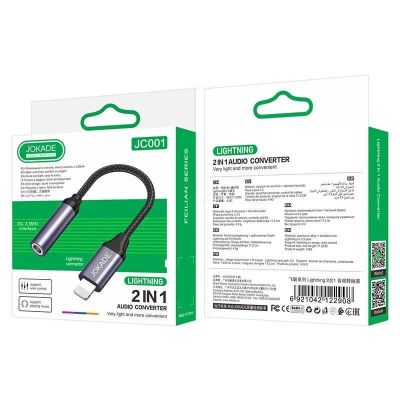 Лот: 22144403. Фото: 1. АДАПТЕР JOKADE JC001 LIGHTNING-... Дата-кабели, переходники