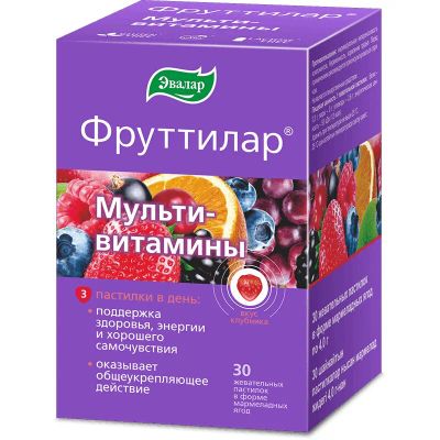 Лот: 23905547. Фото: 1. Эвалар Фруттилар Мультивитамины... Лекарства