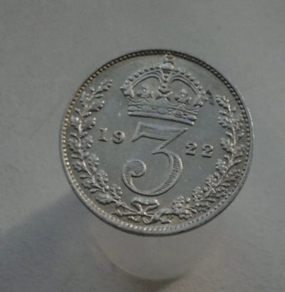 Лот: 7678796. Фото: 1. 3 пенса 1922. Великобритания и острова