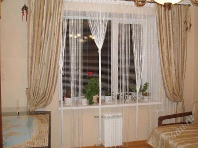 Лот: 306033. Фото: 1. Нитяные шторы готовые. Шторы, тюль