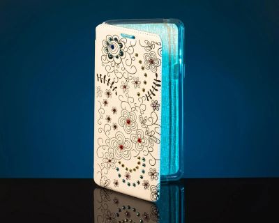 Лот: 19915547. Фото: 1. Футляр-книжка Fashion Case Цветы... Чехлы, бамперы