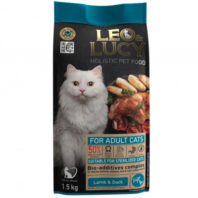 Лот: 19638371. Фото: 1. Сухой корм для кошек LEO&LUCY... Корма