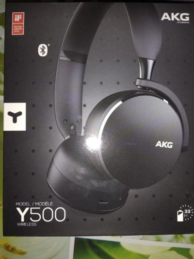 Лот: 13982108. Фото: 1. AKG Y500 Black. Оригинальные беспроводные... Красноярск