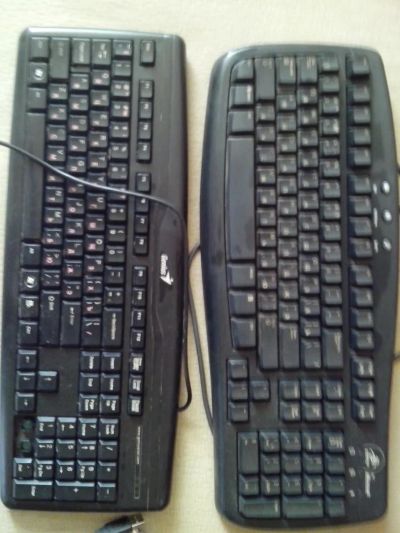 Лот: 5533477. Фото: 1. 2-е клавиатуры, с 1-го рубля... Клавиатуры и мыши