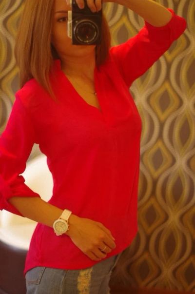 Лот: 4380303. Фото: 1. рубашка розовая. Блузы, рубашки, водолазки