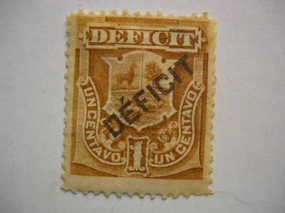 Лот: 8117901. Фото: 1. Перу 1890г доплатная марка Классика... Марки