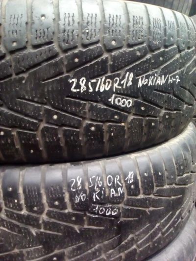 Лот: 10322787. Фото: 1. 285/60 R18 Nokian H-7 пара. Шины