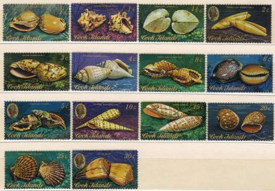 Лот: 19104373. Фото: 1. 1974. Острова Кука. Морские раковины... Марки
