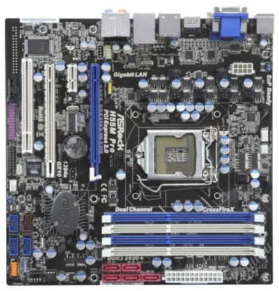 Лот: 2928888. Фото: 1. ASRock H55M Pro (RTL) LGA1156... Материнские платы