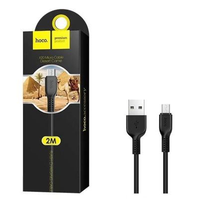 Лот: 15551862. Фото: 1. Кабель USB Hoco X20 Micro черный... Дата-кабели, переходники