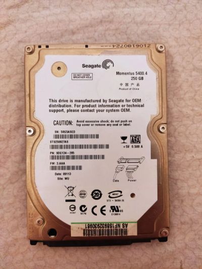Лот: 24664578. Фото: 1. Жесткий диск Seagate 250 Гб. Жёсткие диски (HDD)