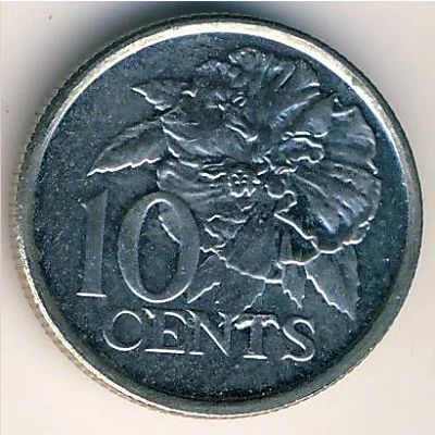 Лот: 18855507. Фото: 1. Тринидад и Тобаго 10 центов 2004. Америка