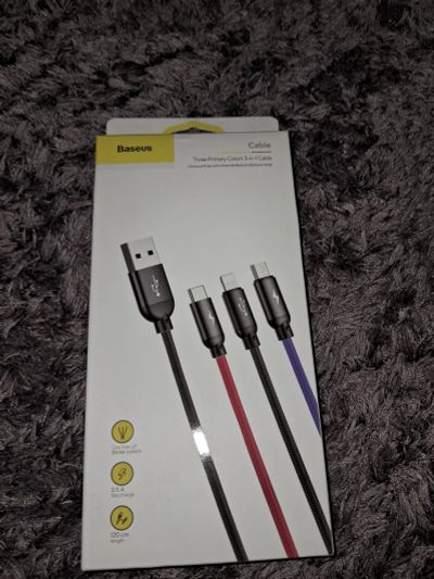 Лот: 20832815. Фото: 1. Кабель usb 3 в 1. Дата-кабели, переходники
