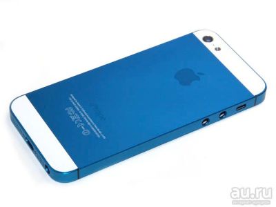 Лот: 9757392. Фото: 1. Корпус для Apple iPhone 5 голубой... Корпуса, клавиатуры, кнопки