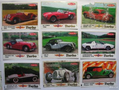 Лот: 8975644. Фото: 1. Вкладыши Turbo Classic, 33 штуки... Наклейки, карточки, вкладыши