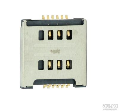 Лот: 9118312. Фото: 1. Коннектор SIM LG T370/T375/E615... Шлейфы, разъёмы