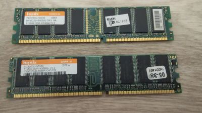 Лот: 10838069. Фото: 1. 512+512Mb Hynix DDR 400 mhz б... Оперативная память