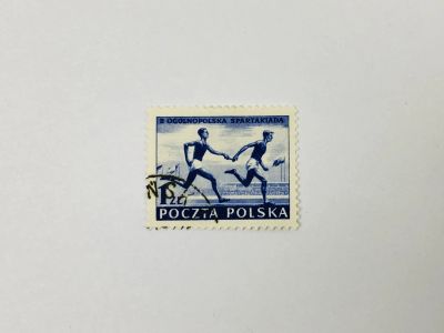 Лот: 23964256. Фото: 1. Польская спартакиада. Участники... Марки