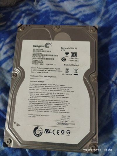 Лот: 25217933. Фото: 1. Жёсткий диск 1ТБ Seagate. Жёсткие диски (HDD)