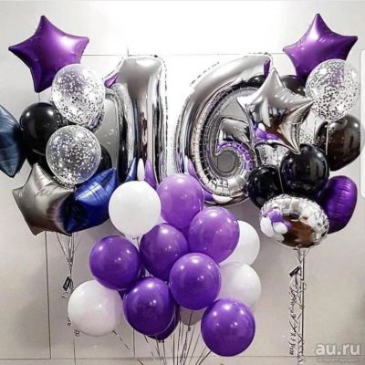 Лот: 13054731. Фото: 1. Шар-цифра. С гелием. Шары. Шарики... Воздушные шары