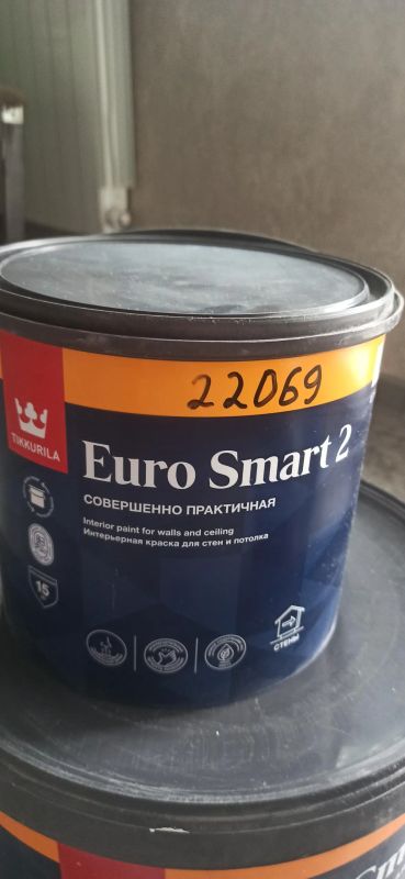 Лот: 23495534. Фото: 1. Краска интерьерная Tikkurila Euro... Краски, лаки, растворитель
