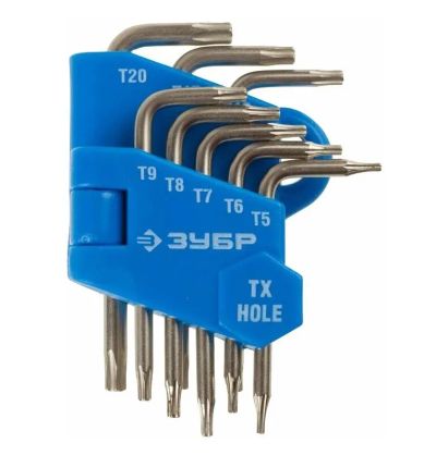 Лот: 20228104. Фото: 1. Набор звездочек Зубр Torx короткие... Наборы инструмента