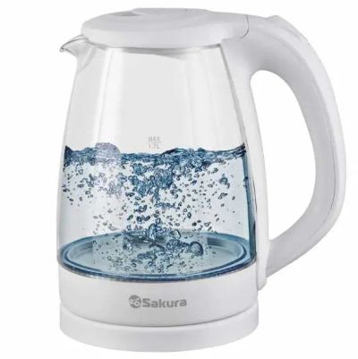 Лот: 21382835. Фото: 1. Чайник SAKURA 1,7л SA-2733W диск... Чайники, кофемашины, кулеры