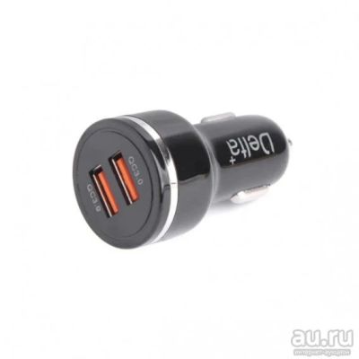 Лот: 18377850. Фото: 1. Авто-адаптер 12V->2*USB 3A 2*QC3... Другое (оснащение, оборудование, аксессуары)