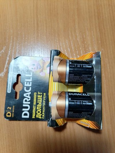 Лот: 16837364. Фото: 1. Батарейки Duracell LR20, 1,5V... Батарейки, аккумуляторы, элементы питания