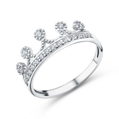 Лот: 23855993. Фото: 1. Серебряное кольцо с фианитами. Кольца, перстни