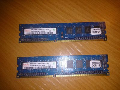 Лот: 3342266. Фото: 1. Hynix DDR3 1333 DIMM 2Gb 2 шт. Оперативная память