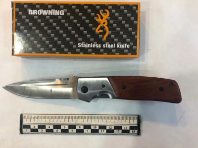 Лот: 19966650. Фото: 1. Нож складной по типу Browning... Ножи, топоры
