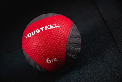 Лот: 24656925. Фото: 1. Медицинбол резиновый 6KG YouSteel... Фитнес, аэробика и гимнастика