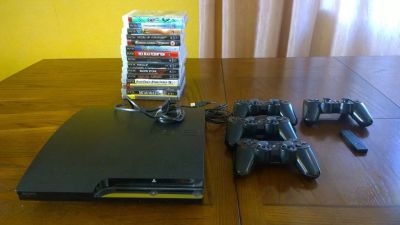 Лот: 8562992. Фото: 1. PlayStation 3 slim + коллекция... Игровые приставки, консоли