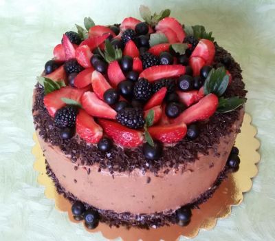 Лот: 7107208. Фото: 1. Торт с ягодами /торт со свежими... Торты, пирожные