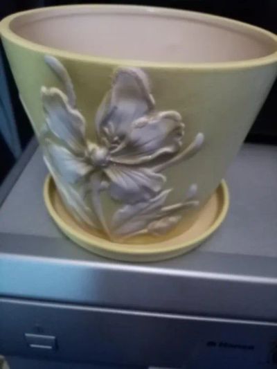 Лот: 19855573. Фото: 1. Керамический горшок для цветов... Кашпо, горшки, вазоны для цветов