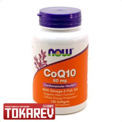 Лот: 8940162. Фото: 1. Коэнзим NOW CoQ10 with Omega 3... Спортивное питание, витамины