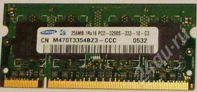 Лот: 181173. Фото: 1. Ноутбучная память DDR2 256 MB. Оперативная память