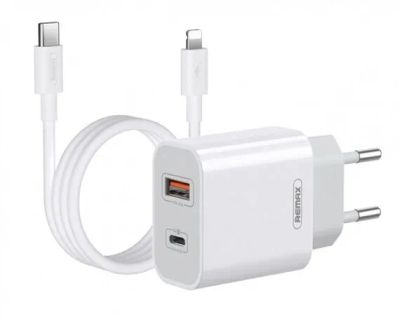 Лот: 20514958. Фото: 1. СЗУ-1USB + USB-C Remax RP-U68... Зарядные устройства, блоки питания, адаптеры сетевые для смартфонов