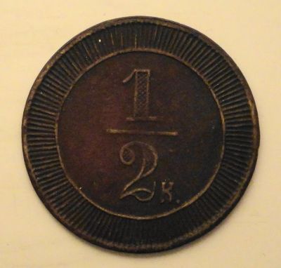 Лот: 10685455. Фото: 1. Монета для бедных " 1/2 копейки... Россия до 1917 года