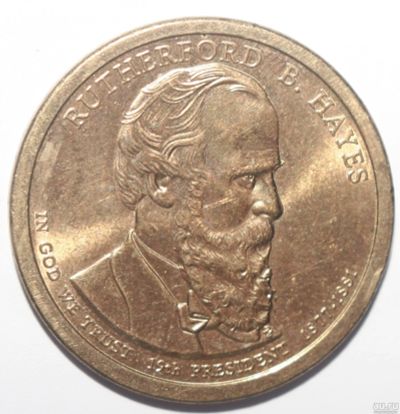 Лот: 17407935. Фото: 1. 1 доллар 2011 год. 19-ый президент... Америка