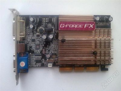 Лот: 245816. Фото: 1. AGP Geforce FX 5200 128MB. Видеокарты
