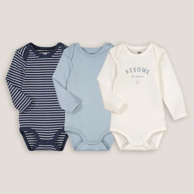Лот: 24212656. Фото: 1. Комплект из трех боди с LaRedoute. Ползунки, распашонки, слипы