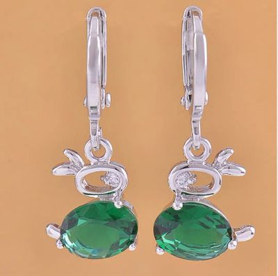 Лот: 3715624. Фото: 1. серьги белое золото мода New Fashion... Серьги, каффы