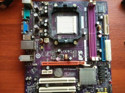 Лот: 9010273. Фото: 1. Материнская плата ECS Geforce6100PM-M2... Материнские платы