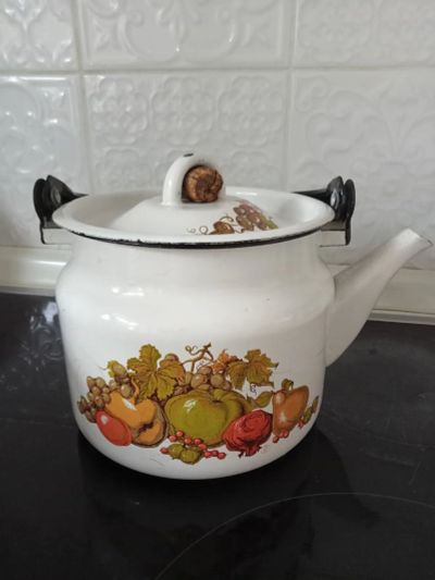 Лот: 19357149. Фото: 1. чайник эмалированный (повторно... Чайники, заварники, турки